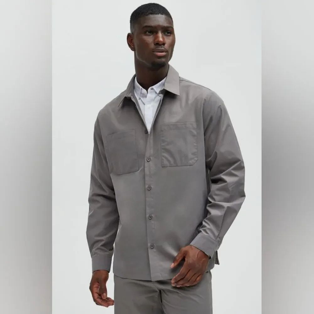 Ansel Charcoal Long Sleeve Tech Shirt